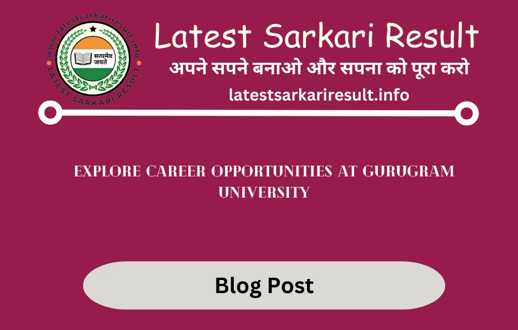  Explore Career Opportunities at Gurugram University